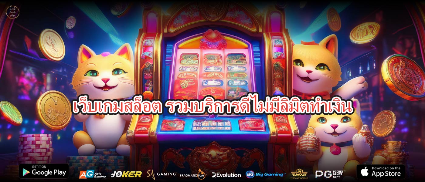 เว็บเกมสล็อต รวมบริการดีไม่มีลิมิตทำเงิน